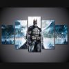 Batman Night Storm In Gotham - Movie 5 Panel Canvas Art Wall Decor