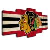 Chicago Blackhawks (Vintage Style) - Sport 5 Panel Canvas Art Wall Decor