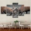 Deer Fighting - Animal 5 Panel Canvas Art Wall Decor