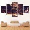 Dragon 15 - Abstract Animal 5 Panel Canvas Art Wall Decor