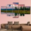 Gorgeous Sunrise Reflection In - Nature 5 Panel Canvas Art Wall Decor