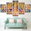 Hindu Deities - Religion 5 Panel Canvas Art Wall Decor