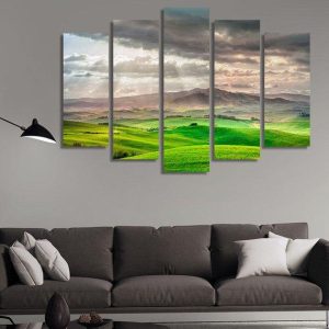 Not Peaceful - Nature 5 Panel Canvas Art Wall Decor