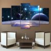 Starry Sky 10 - Space 5 Panel Canvas Art Wall Decor