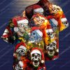 Merry Christmas And Skull Galaxy ​Full Print Hawaiian Shirt