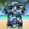 Police Cars Blue Tribal Pattern Hawaiian Shirt