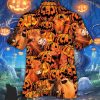 Red Angus Cattle Halloween Pumpkin Hawaiian Shirt