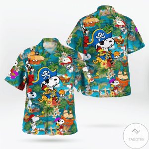 Snoopy Pirate Hawaiian Shirt