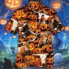 Tx Longhorn Cattle Halloween Pumpkin Hawaiian Shirt