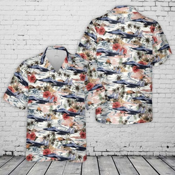 Usaf 1St Fighter Squadron F15 Eagle Hawaiian Shirt